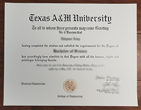 Texas A&M University diploma