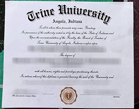 Trine University diploma