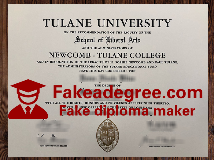 Tulane University diploma