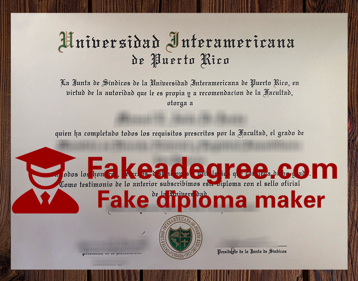 Universidad Interamericana de Puerto Rico diploma