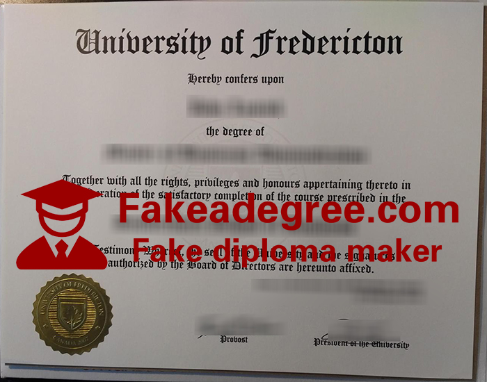University of Fredericton diploma University of Fredericton diploma