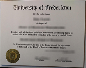University of Fredericton diploma