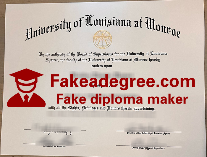 University of Louisian at Monroe diploma University of Louisian at Monroe diploma