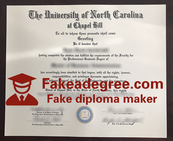 University of North Carolina at Chapel Hill diploma University of North Carolina at Chapel Hill diploma