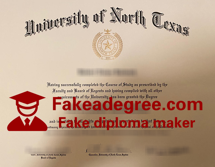 University of North Texas diploma University of North Texas diploma