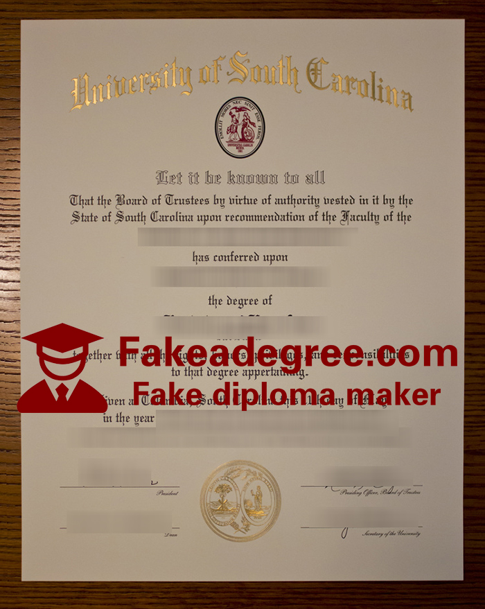 University of South Carolina diploma University of South Carolina diploma