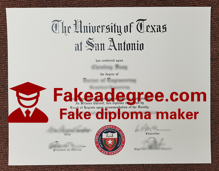 University of Texas at San Antonio diploma University of Texas at San Antonio diploma