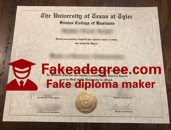 University of Texas at Tyler diploma University of Texas at Tyler diploma