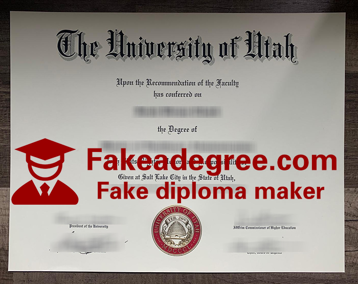 University of Utah diploma University of Utah diploma