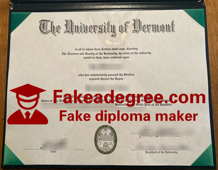University of Vermont diploma University of Vermont diploma