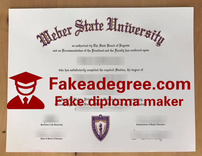 Weber State University diploma
