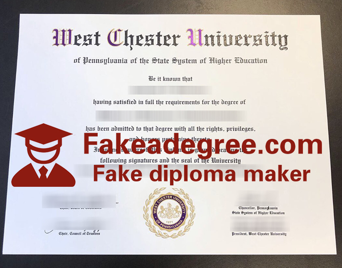 West Chester University of Pennsylvania diploma West Chester University of Pennsylvania diploma