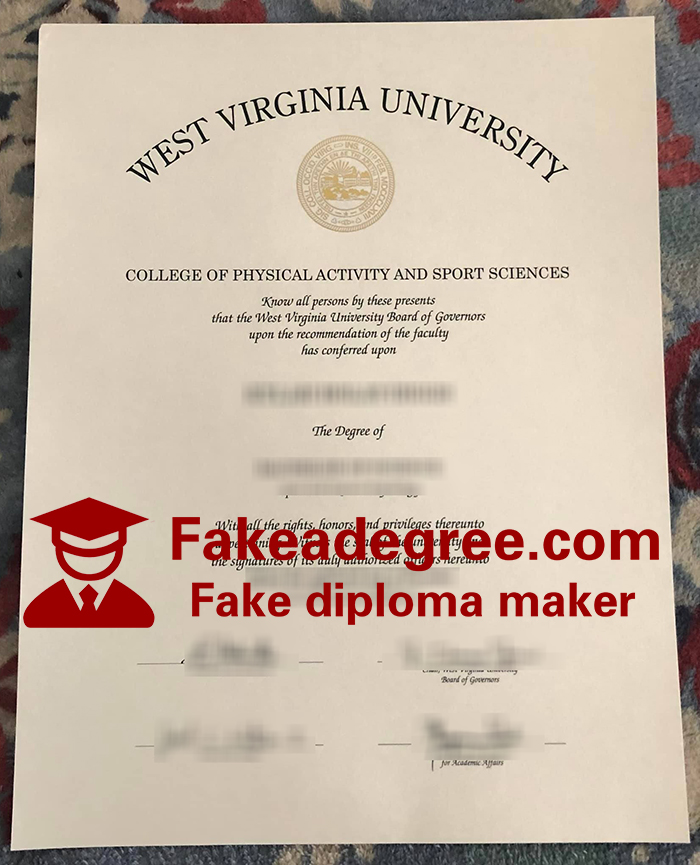 West Virginia University diploma
