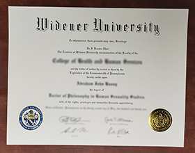 Widener University diploma