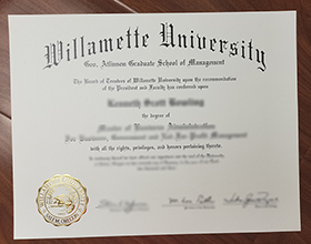 Willamette University diploma