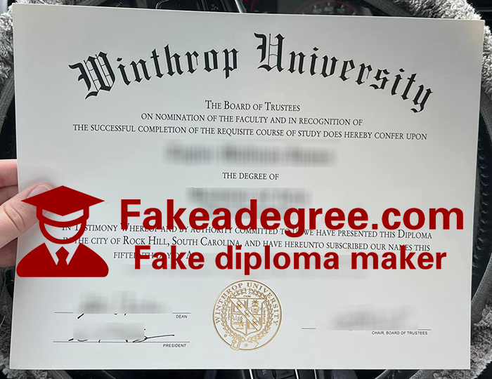 Winthrop University diploma