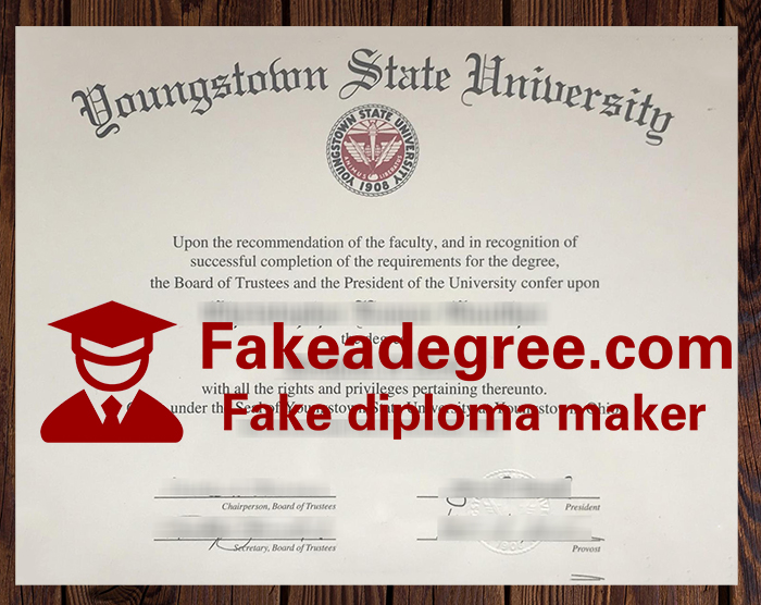 Youngstown State University diploma Youngstown State University diploma
