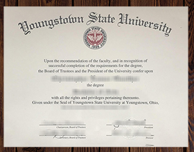 Youngstown State University diploma