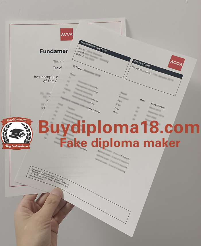 ACCA transcript and certificate ACCA transcript and certificate
