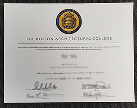 Boston Architectural College diploma