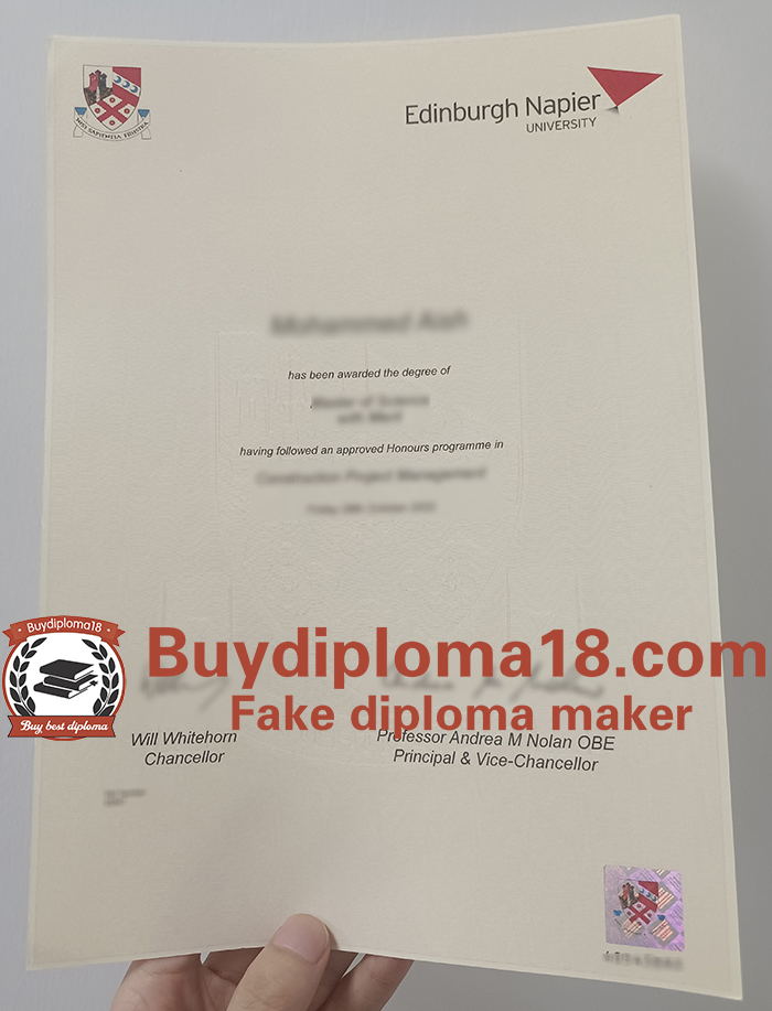 Edinburgh Napier University diploma