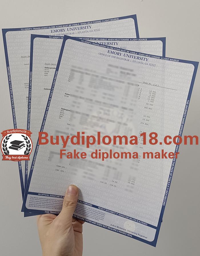 Emory University transcript