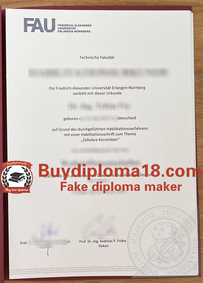 FAU Urkunde FAU Urkunde