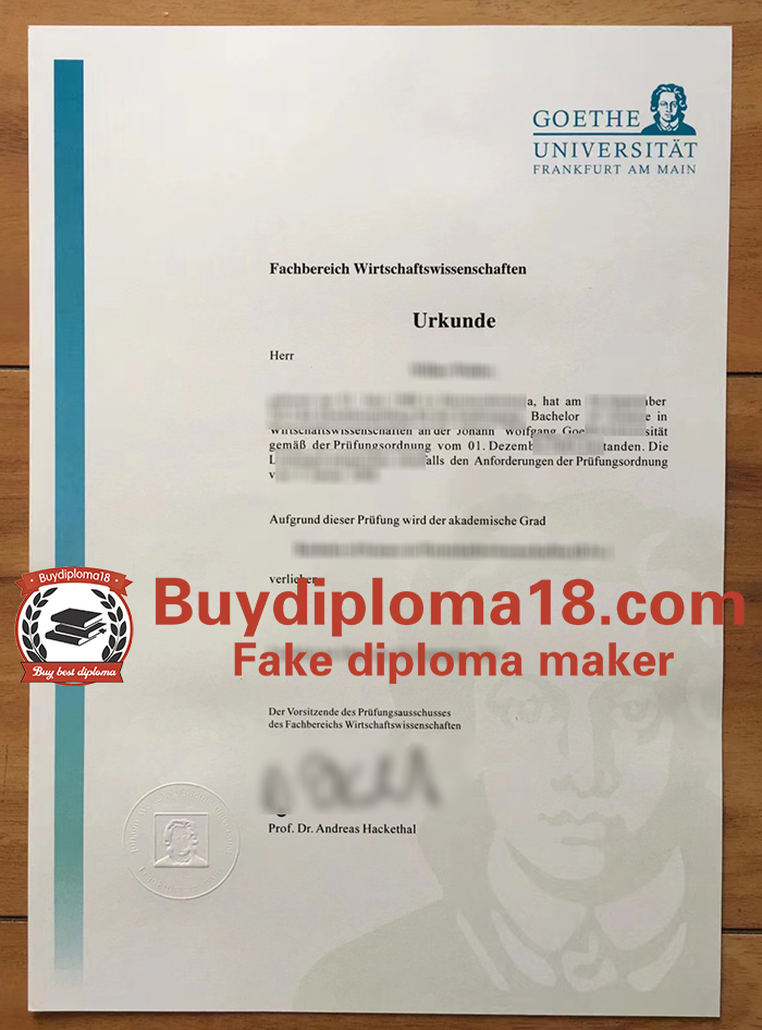 Goethe University degree