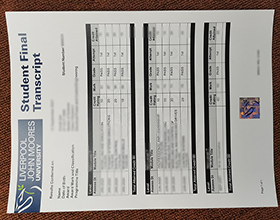 Liverpool John Moores University transcript