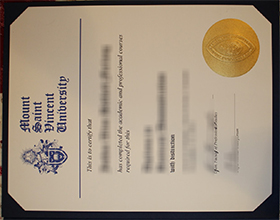 Mount Saint Vincent University diploma