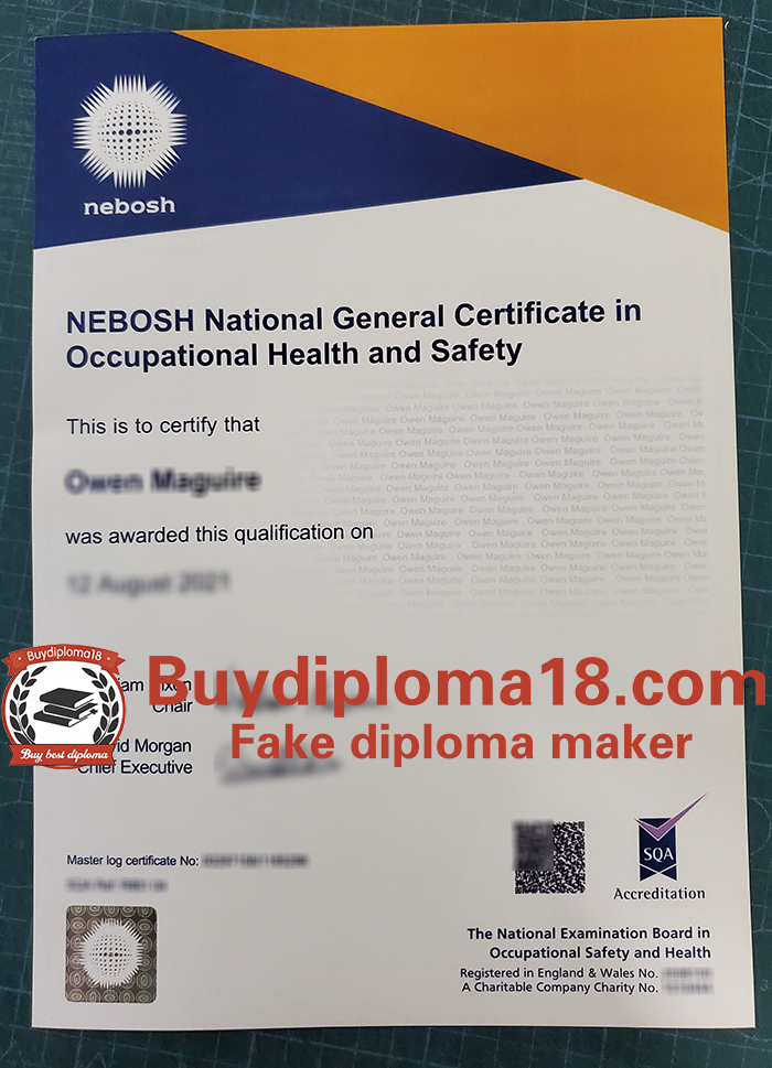 NEBOSH certificate