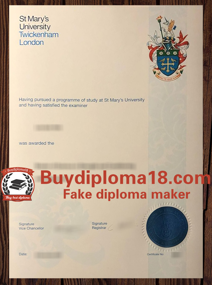 St Mary's University, Twickenham diploma
