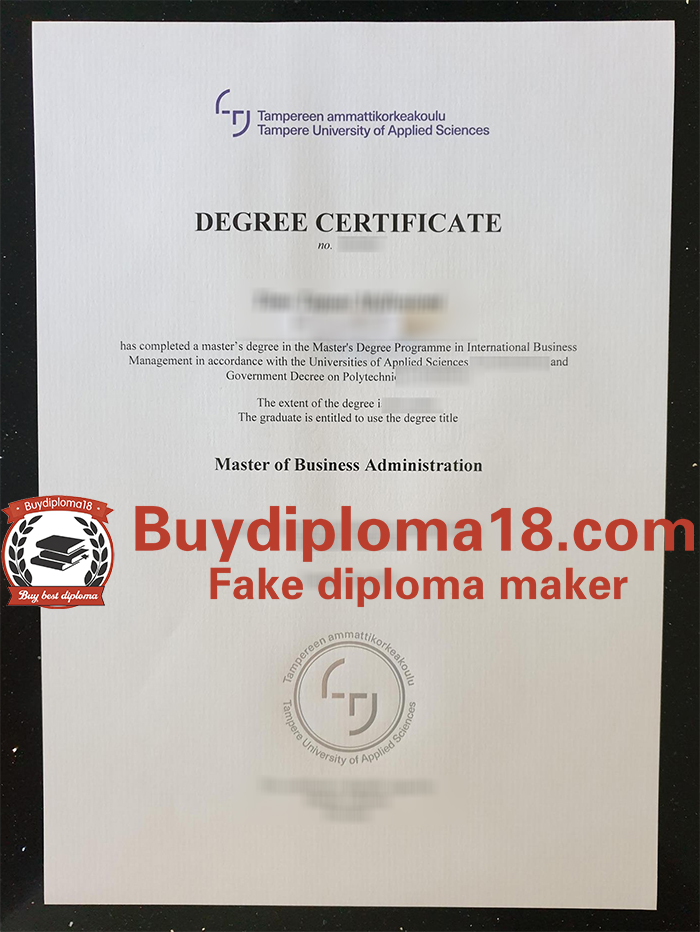 Tampere University of Applied Sciences degree Tampere University of Applied Sciences degree
