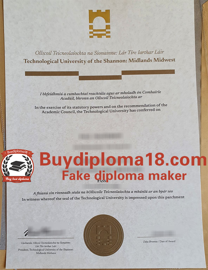 Technological University of the Shannon diploma