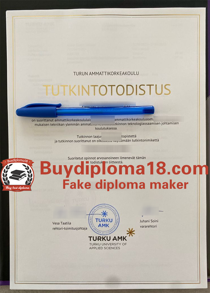 Turun ammattikorkeakoulu diploma Turun ammattikorkeakoulu diploma