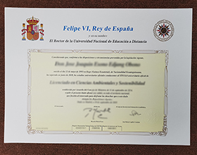 Universidad Nacional de Educación a Distancia diploma