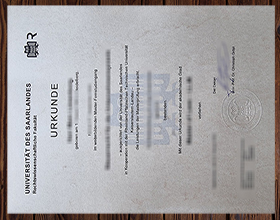 Universität des Saarlandes Urkunde