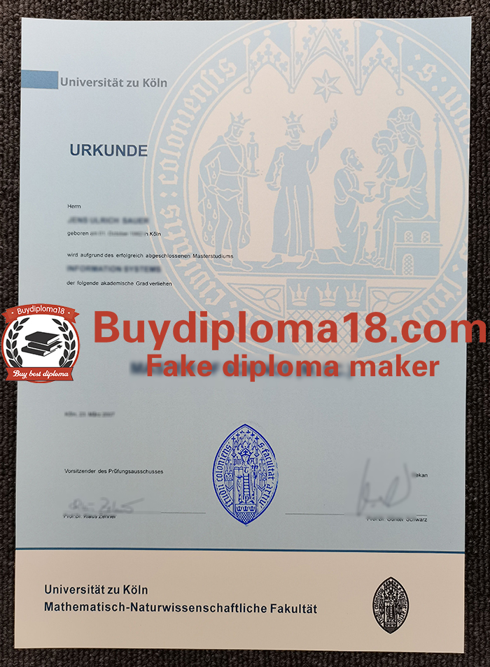 Universität zu Köln Urkunde