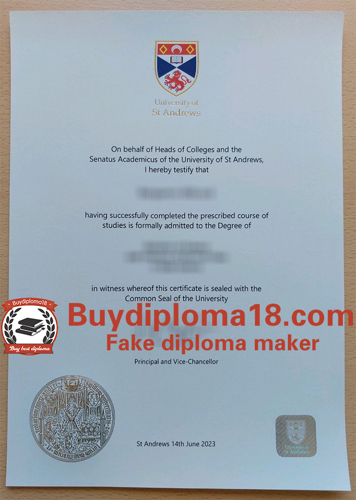 University of St Andrews diploma
