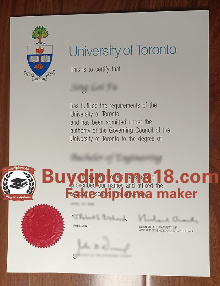 University of Toronto diploma