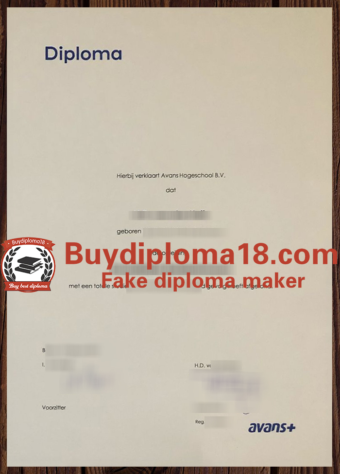 AVANS Hogeschool diploma