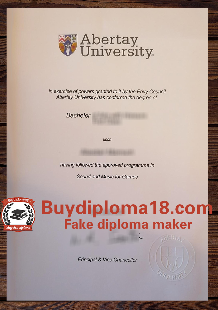 Abertay University diploma