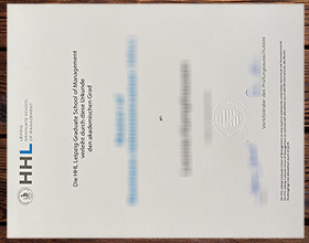 HHL Leipzig Graduate School of Management Urkunde