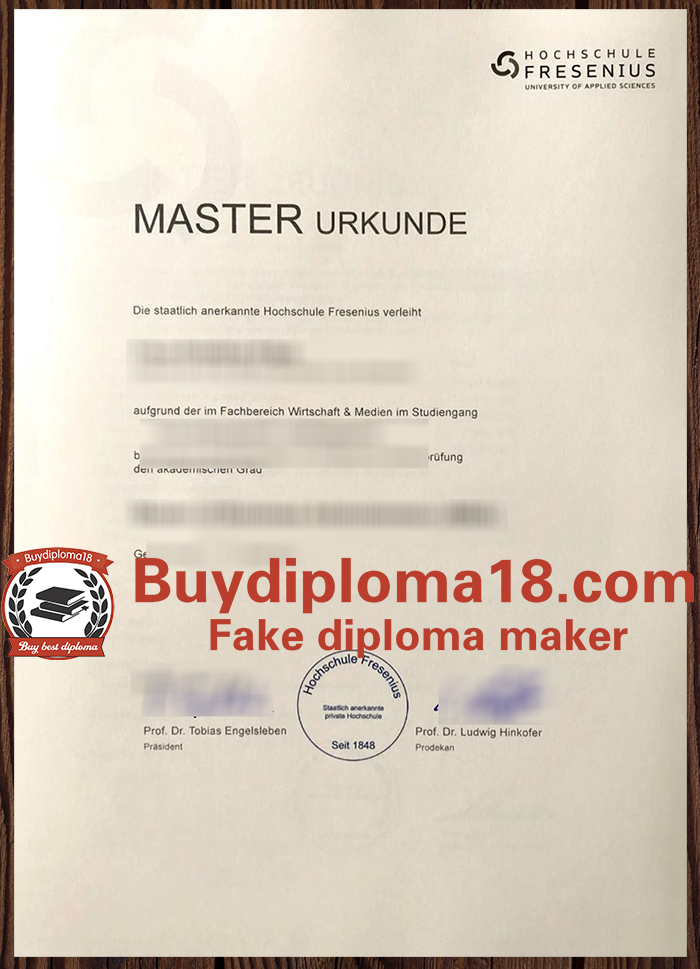 Hochschule Fresenius urkunde Hochschule Fresenius urkunde