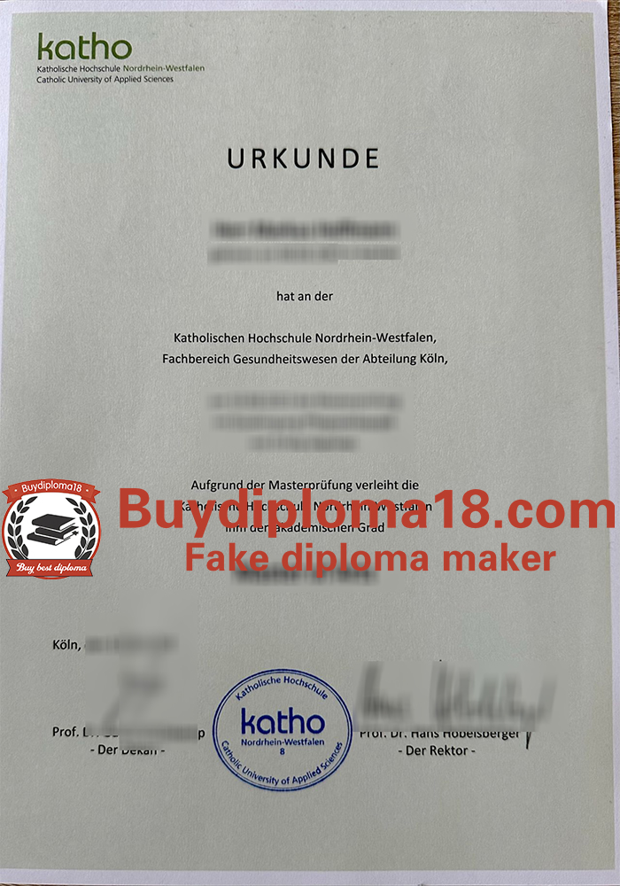 Katholische Hochschule Nordrhein-Westfalen Urkunde