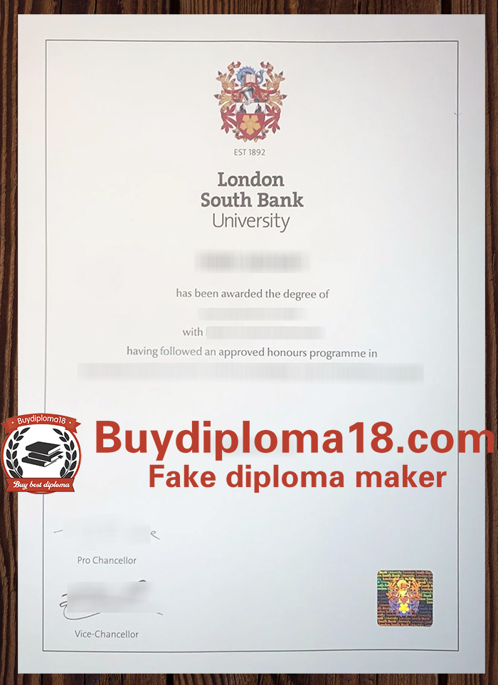 London South Bank University diploma