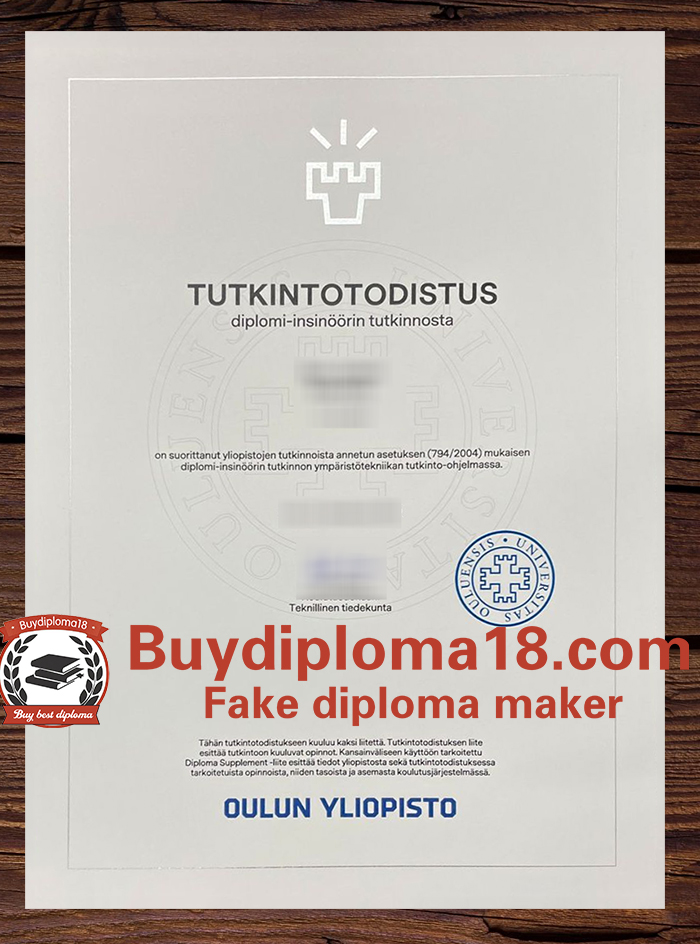 Oulun yliopisto diploma