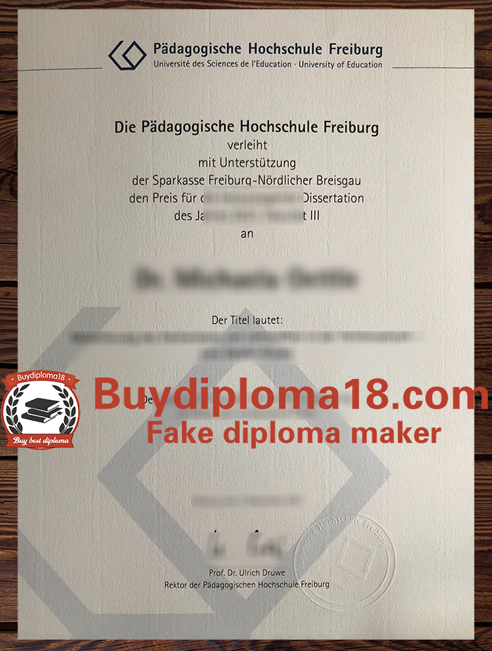 Pädagogische Hochschule Freiburg Urkunde Pädagogische Hochschule Freiburg Urkunde