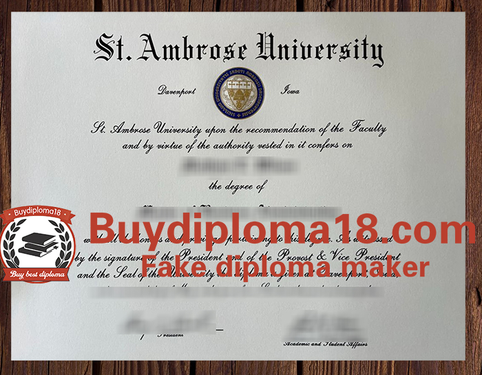 SAU diploma, St. Ambrose University diploma SAU diploma, St. Ambrose University diploma