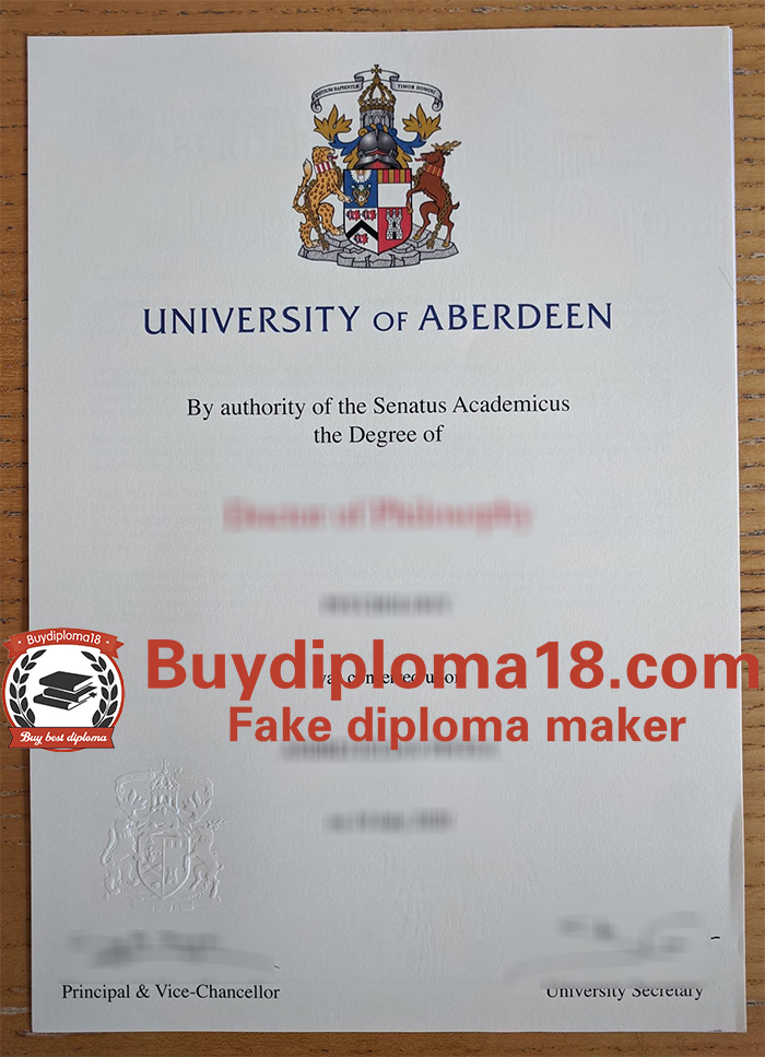 University of Aberdeen diploma